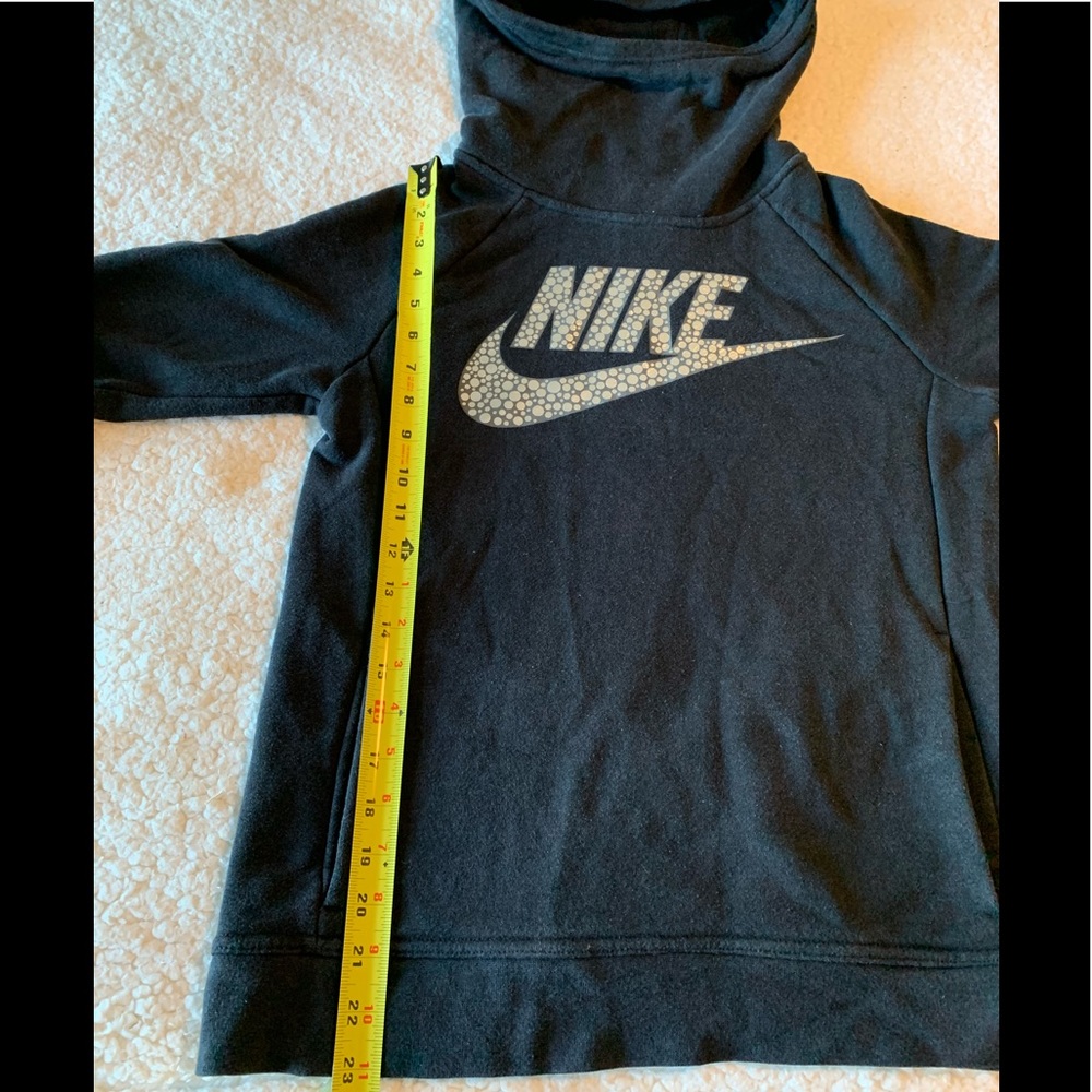Nike Funnel Neck Black Hoodie Silver Logo Size XL - Picture 11 of 11